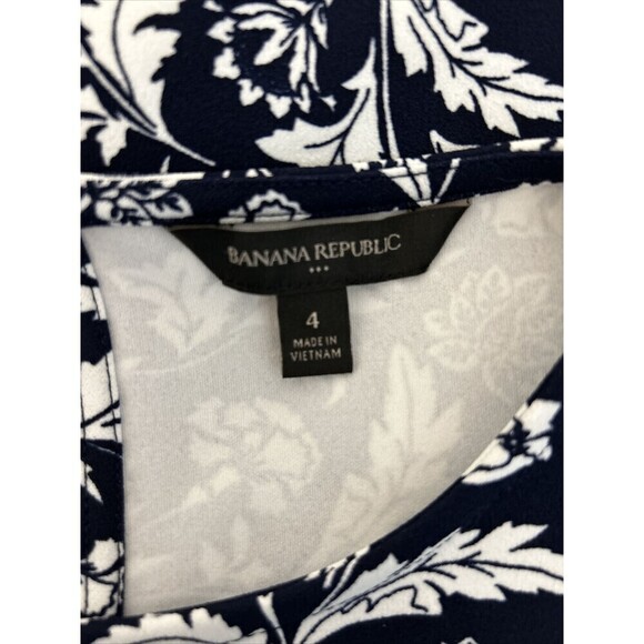 Banana Republic Factory Navy & White Mini Dress Size 4 - Picture 5 of 11